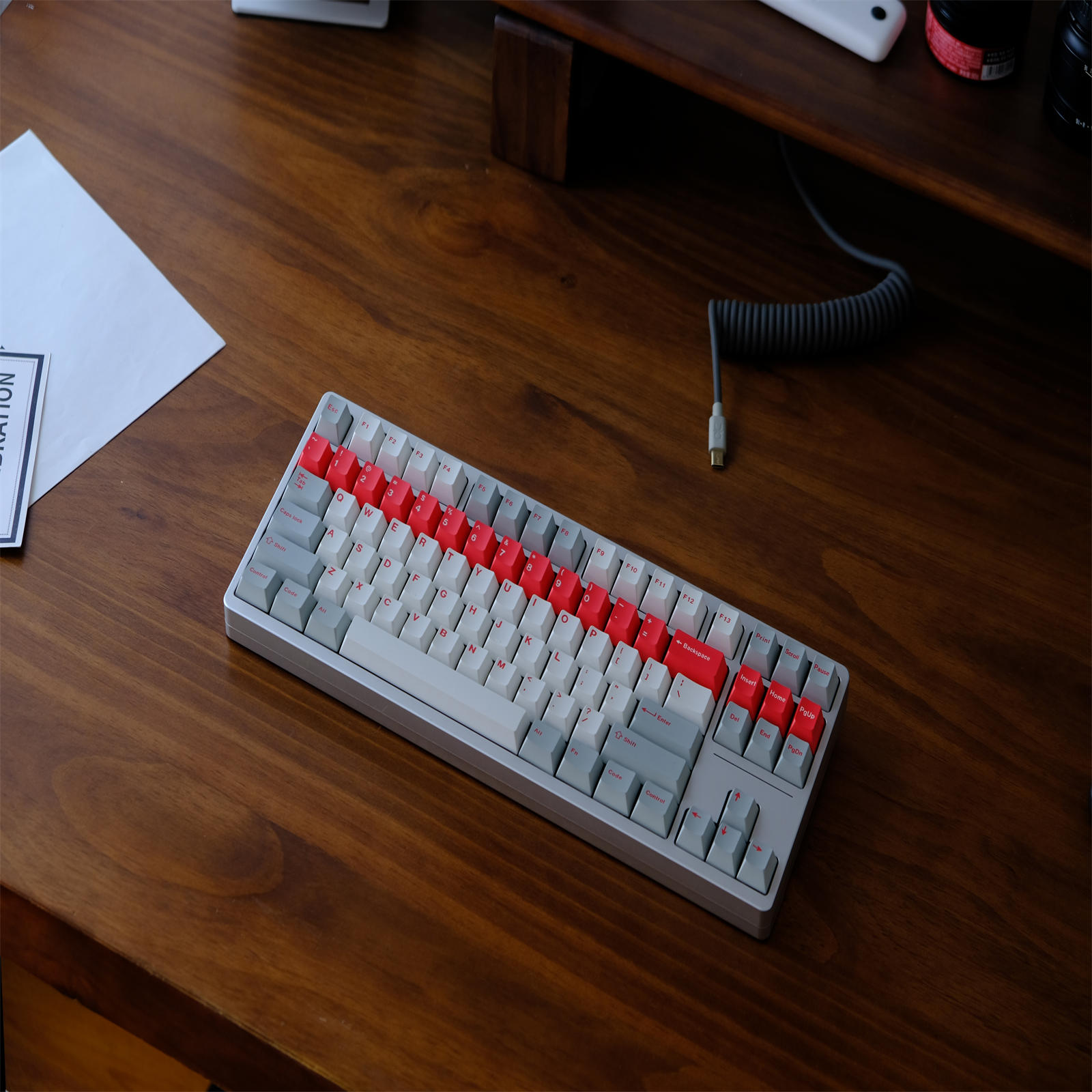 Gmk Red Alert KeyCap Set 146 Key PBT Keyboard Cap Cherry Profile เกม ...