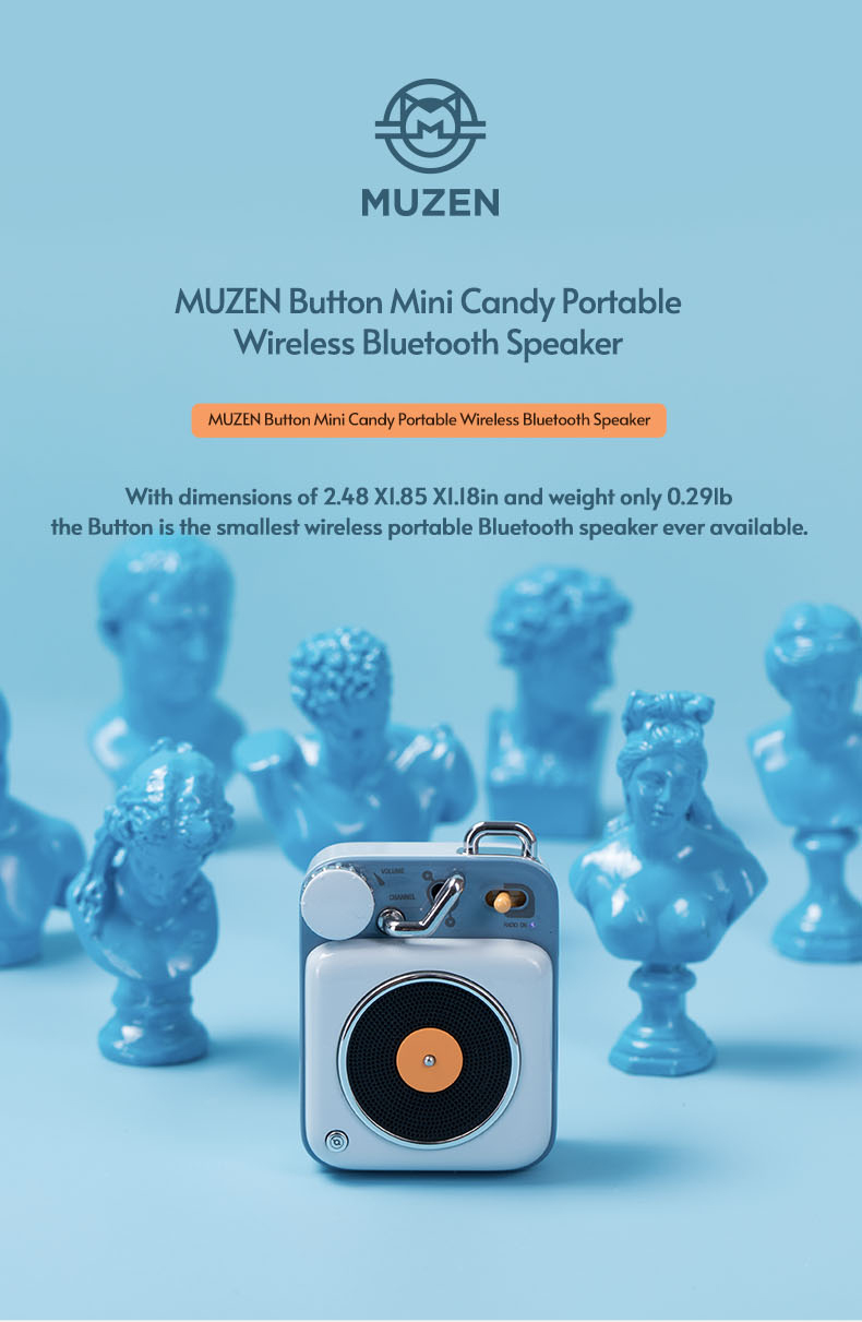 Muzen Button Mini ลำโพงบลูทูธพกพา เสียงดังฟังชัด เสียงสเตอริโอ ลำโพงไร้ ...