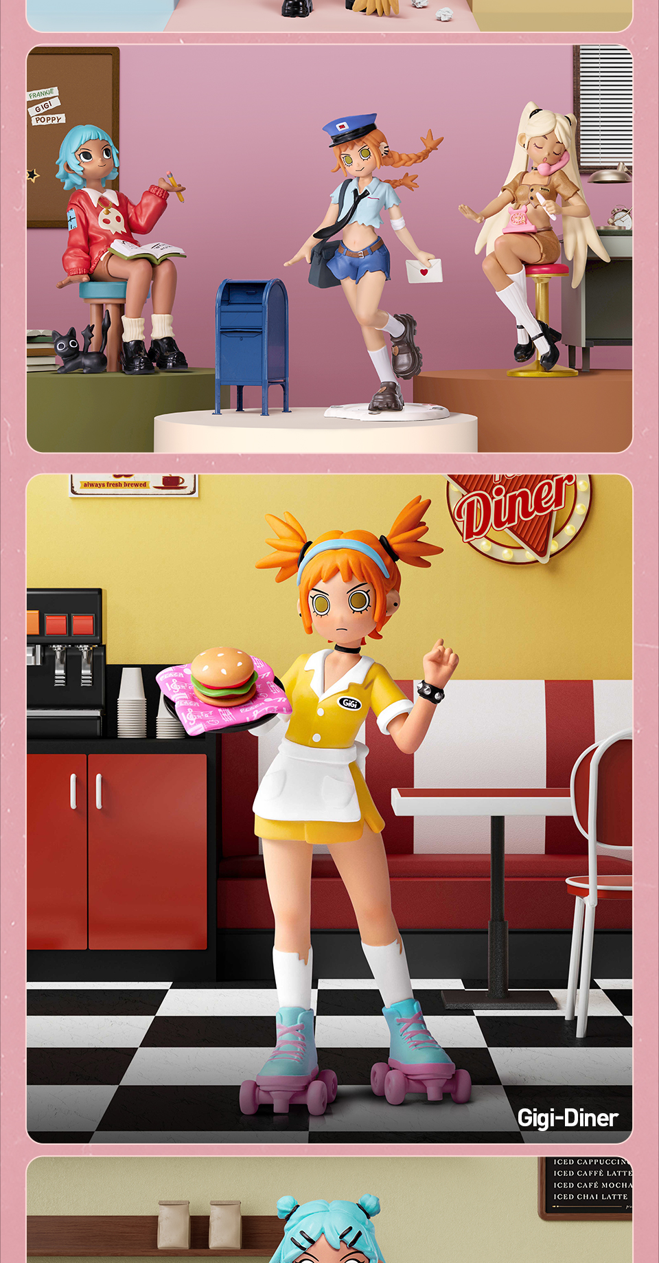 POP MART X Peach Riot Rush Hour Series – Frankie Autoshop Action Figure, ABS Plastic, New