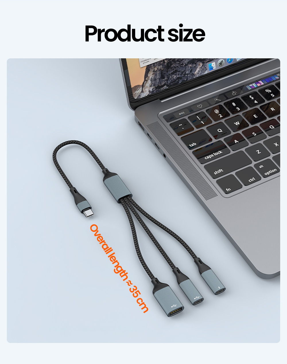 Twitch PD60W Fast สายชาร์จประเภท C ชาย Multi Type-C/USB หญิง Transfer ...