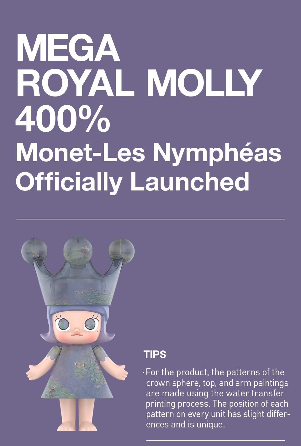 ROYAL MOLLY 400% Monet-Les Nympheas