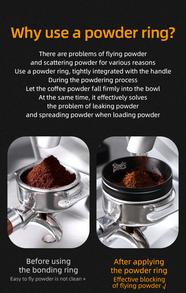 Bincoo กาแฟผงแม่เหล็กรับแหวนเครื่องบด Espresso Machine Handle Anti ...