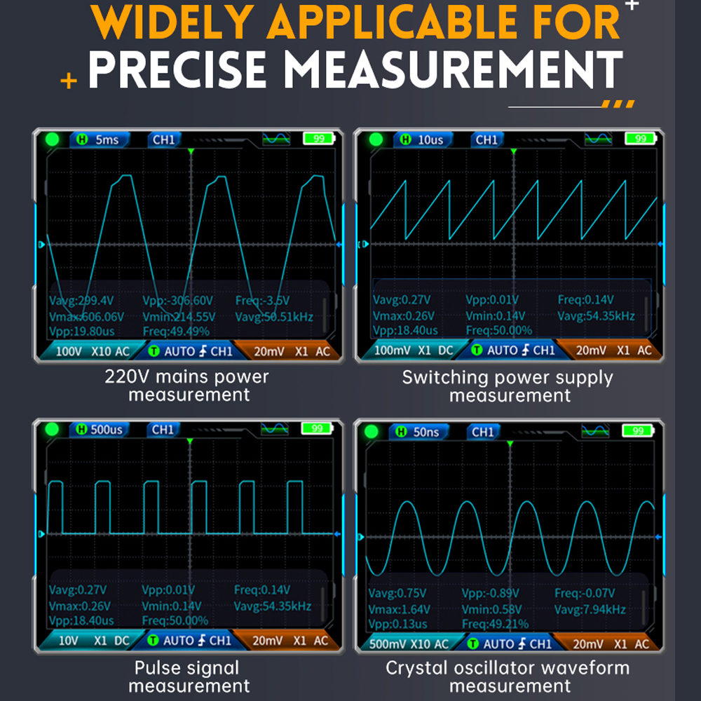 3in1 Oscilloscope มัลติมิเตอร์สัญญาณเครื่องกําเนิดไฟฟ้าเครื่อง 2.8 นิ้ว ...