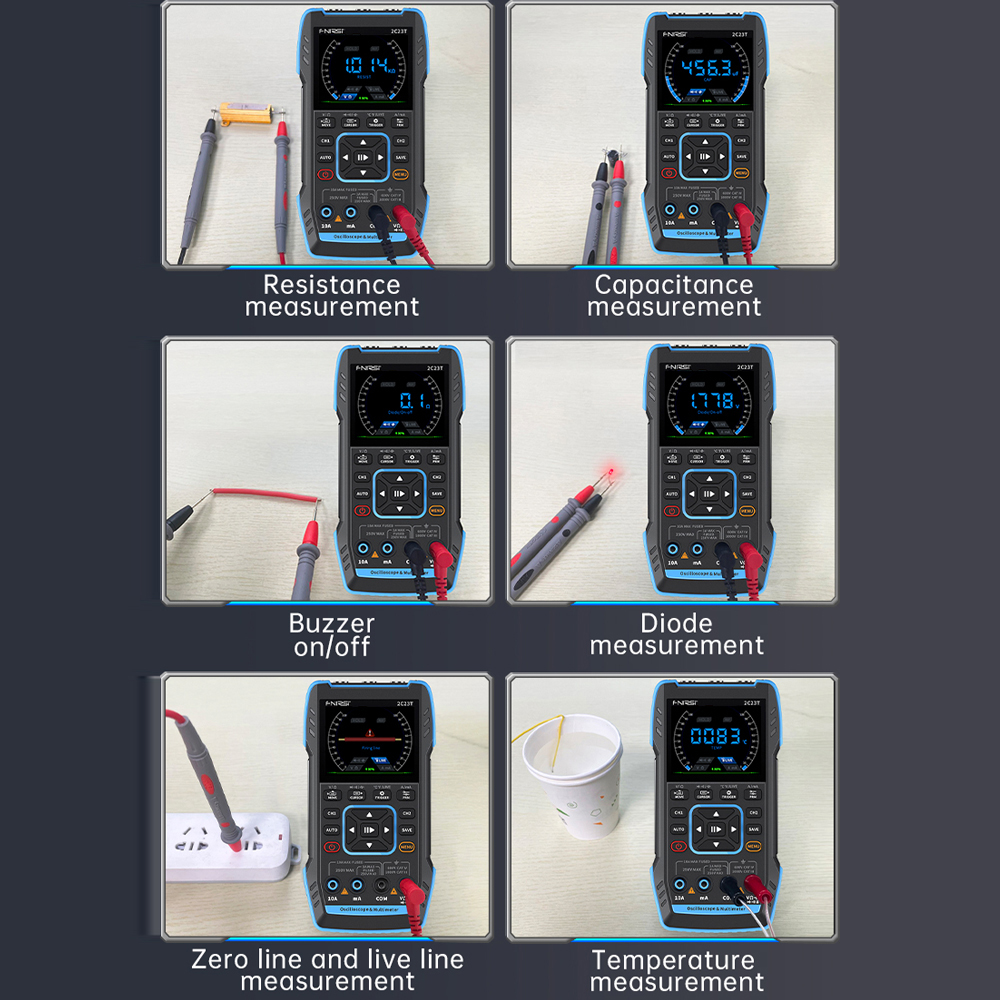 3in1 Oscilloscope มัลติมิเตอร์สัญญาณเครื่องกําเนิดไฟฟ้าเครื่อง 2.8 นิ้ว ...