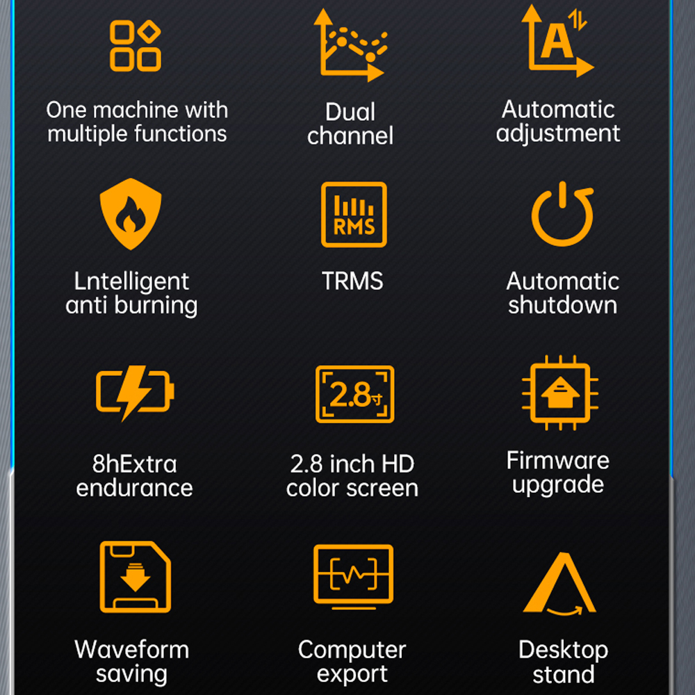 3in1 Oscilloscope มัลติมิเตอร์สัญญาณเครื่องกําเนิดไฟฟ้าเครื่อง 2.8 นิ้ว ...