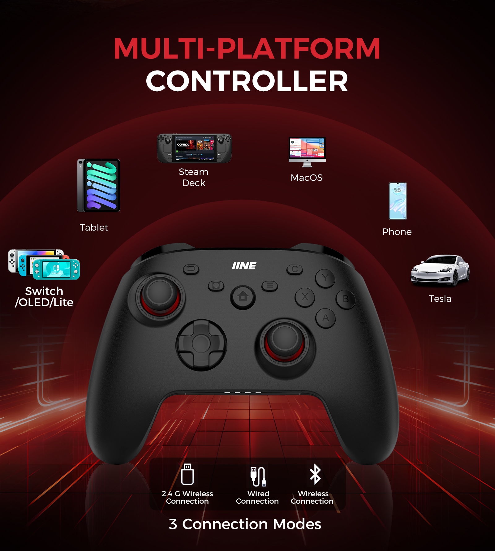 Iine Hypnos Wireless PC Controller/ฟังก์ชั่นมาโครที่พิการและ 1000Hz ...