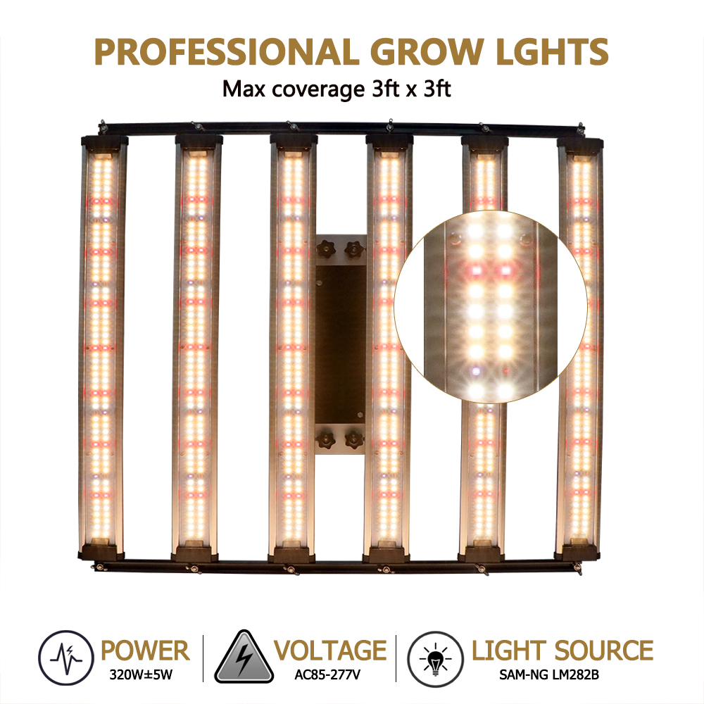 Led grow light 240W 320W SamsungLM301H EVO Meanwell driver led ไฟปลูก ...