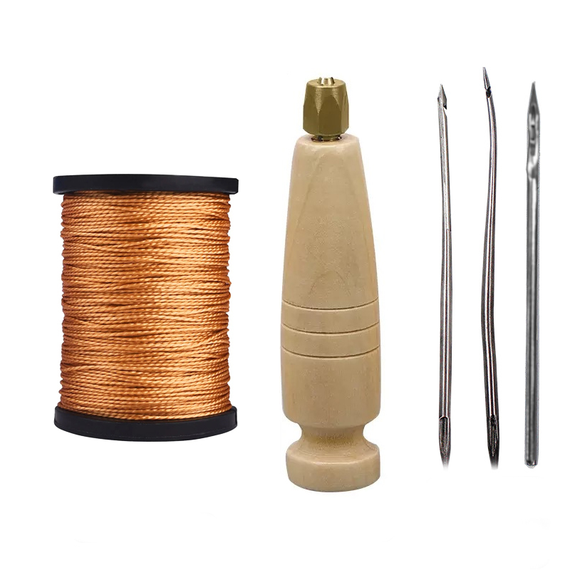 ยี่ห้อใหม่หนังชุดเย็บผ้า DIY หนังเย็บ Awl Sharp เข็มไม้ชุดรองเท้าหนัง ...
