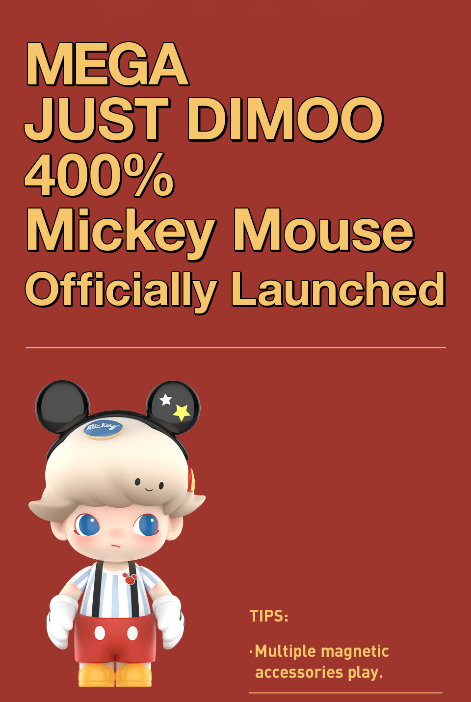 POP MART MEGA JUST DIMOO 400% Mickey Mouse | Shopee Thailand
