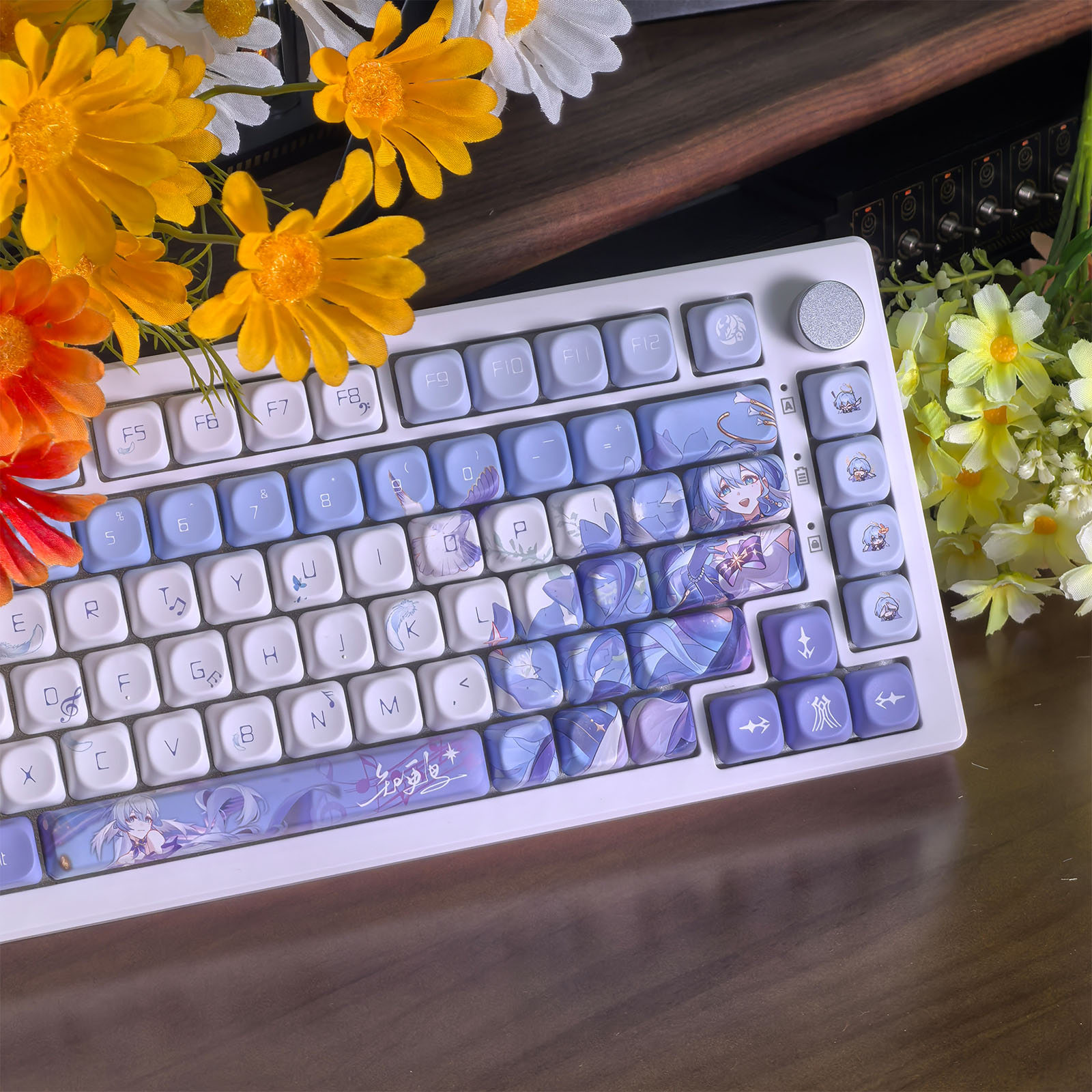 Robin Keycap Cherry Profile 120 + คีย์ PBT ห้าด้าน Dye Sublimation ...