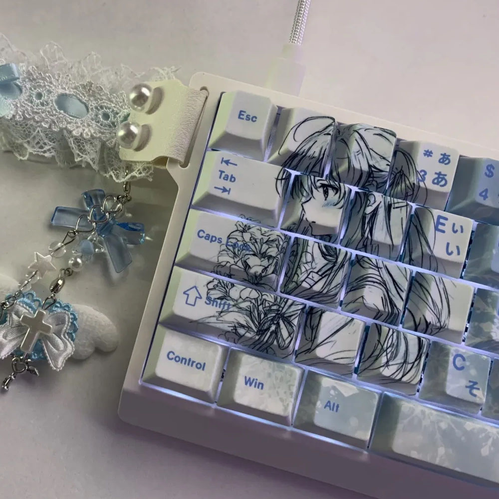 Yukino Keycaps โปรไฟล์เชอร์รี่ PBT ห้าด้าน Dye Sublimation Mechanical ...