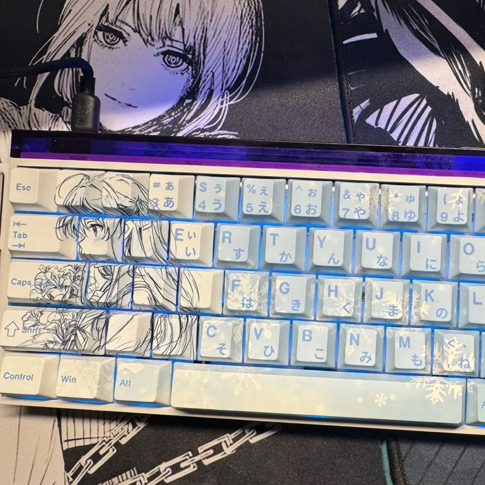 Yukino Keycaps โปรไฟล์เชอร์รี่ PBT ห้าด้าน Dye Sublimation Mechanical ...