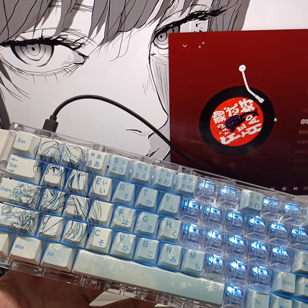 Yukino Keycaps โปรไฟล์เชอร์รี่ PBT ห้าด้าน Dye Sublimation Mechanical ...