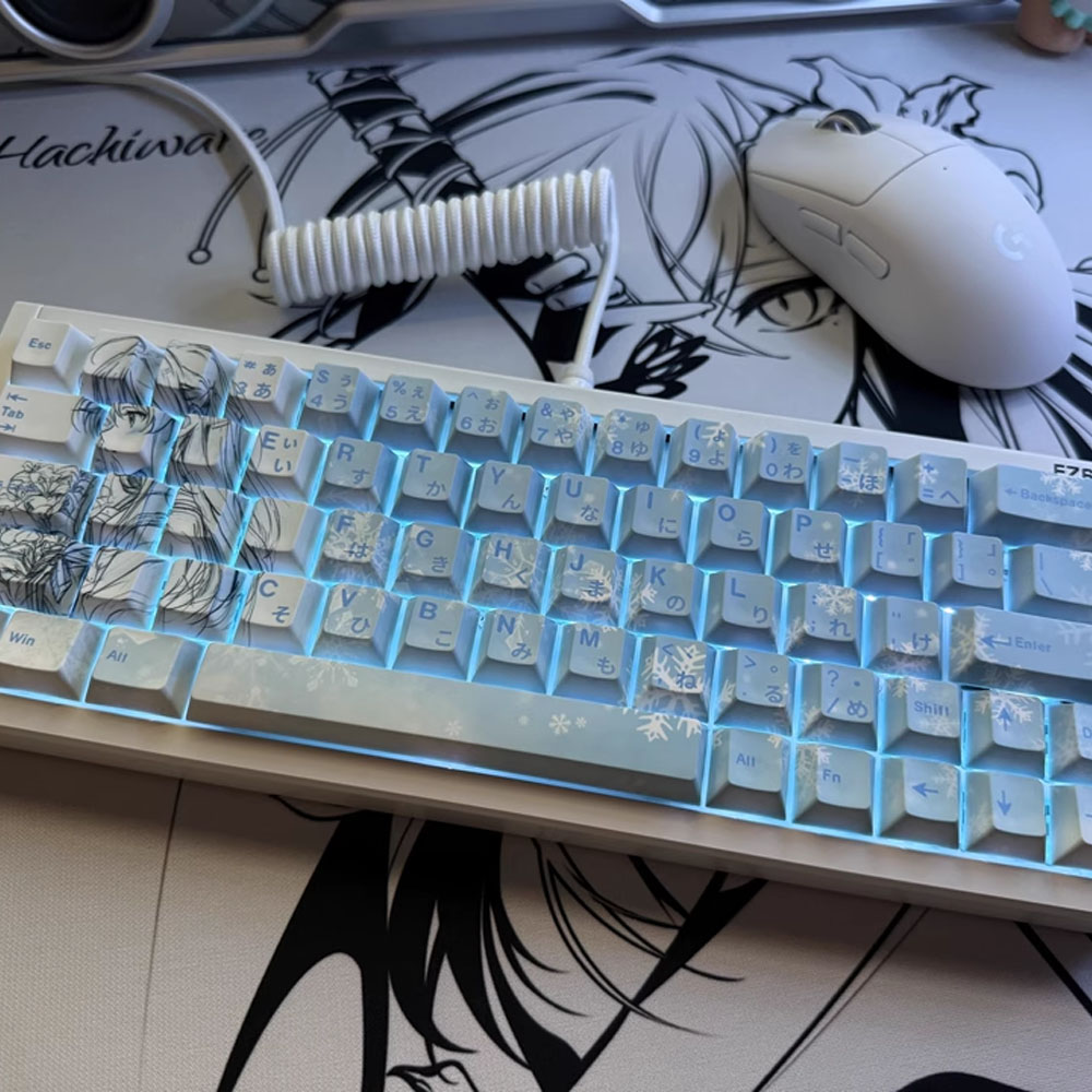 Yukino Keycaps โปรไฟล์เชอร์รี่ PBT ห้าด้าน Dye Sublimation Mechanical ...