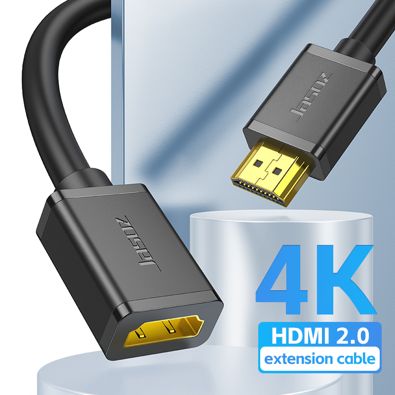 Jasoz HDMI Extension Cable 4K 60HZ HDMI Male to Female Extender Cable ...