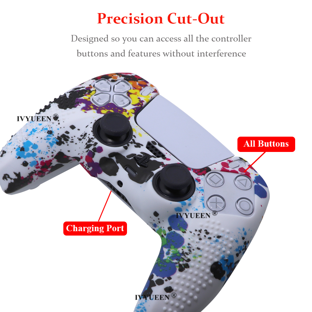 IVYUEEN Anti-Slip การพิมพ์ป้องกันผิวสําหรับ PlayStation 5 PS5 ...