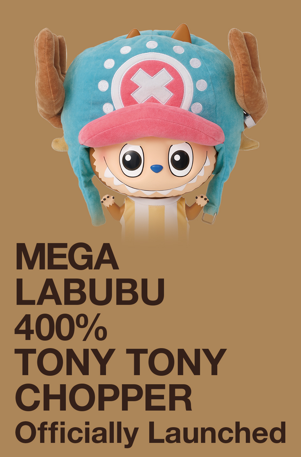 正規品POPMART MEGA LABUBU トニートニー・チョッパー 400