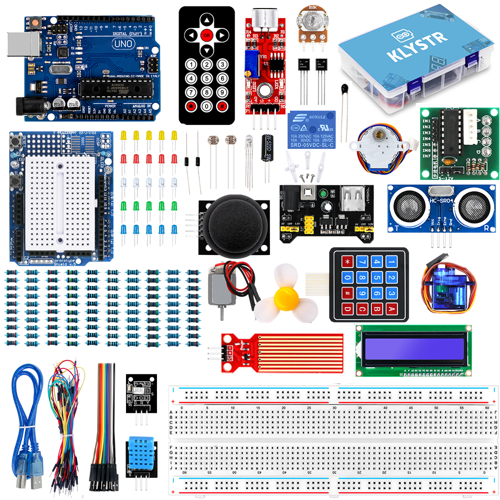 KLYSTR UNO R3 Project Super Starter Kit สําหรับ Arduino UNO R3 พร้อมบท ...