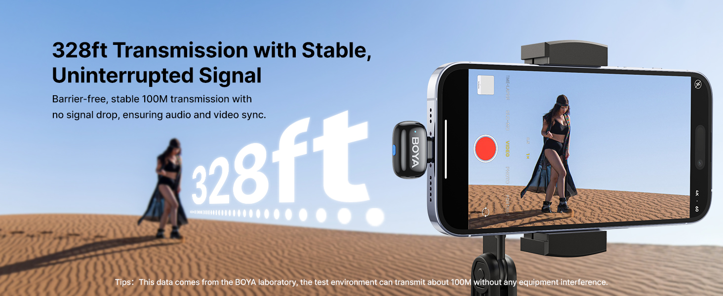 BOYA mini ไมค์ไร้สาย ตัดเสียงรบกวน ไมค์อัดเสียง เล็กที่สุด Type-C ไมค์ไอโฟน สำหรับ iPhone / Android