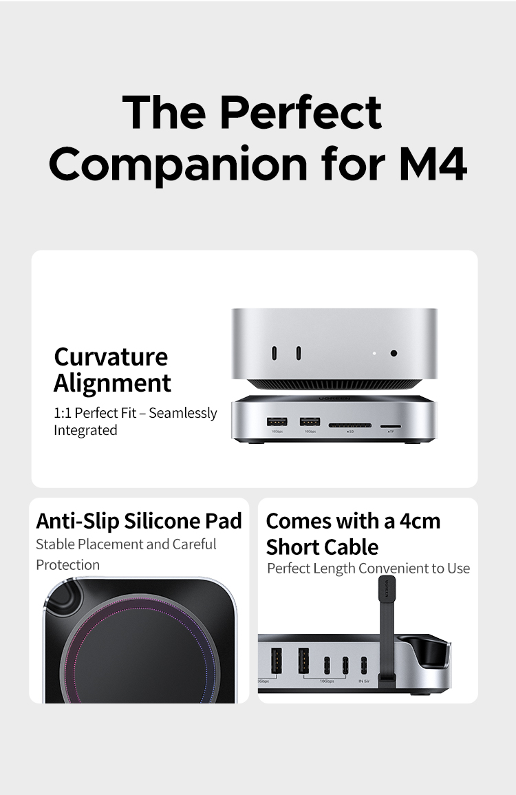 UGREEN USB HUB Docking Station สําหรับ Mac Mini M4 M4 Pro M.2 NVMe SSD ...