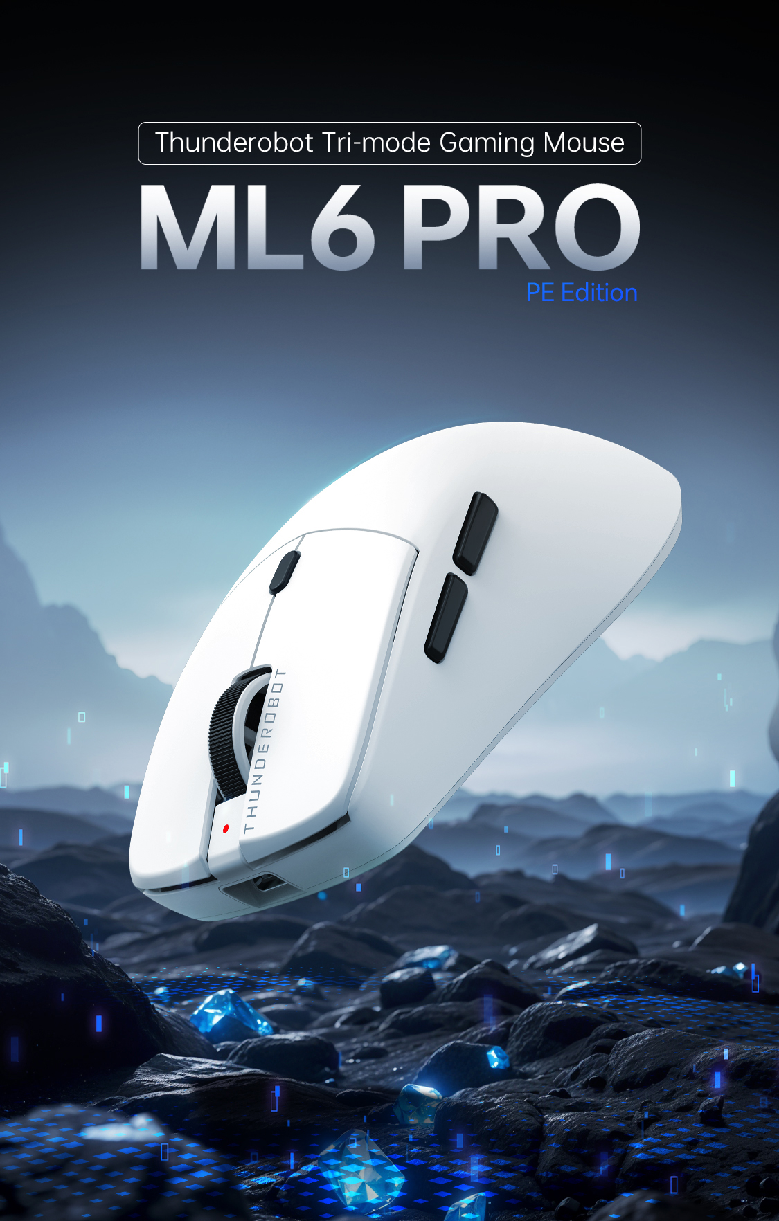Thunderobot ML6 Pro PE Edition เมาส์เกมมิ่ง Tri-Mode PAW3311 อัตราการ ...