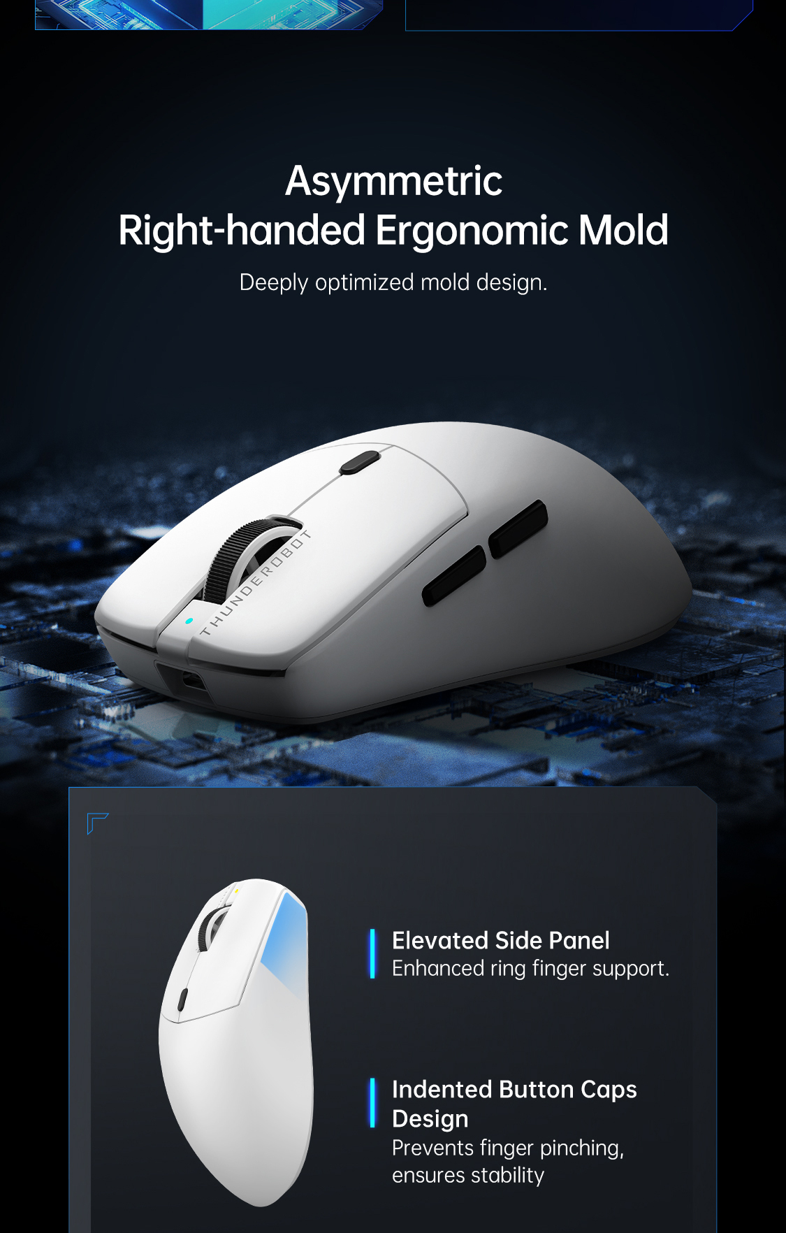 Thunderobot ML6 Pro PE Edition เมาส์เกมมิ่ง Tri-Mode PAW3311 อัตราการ ...