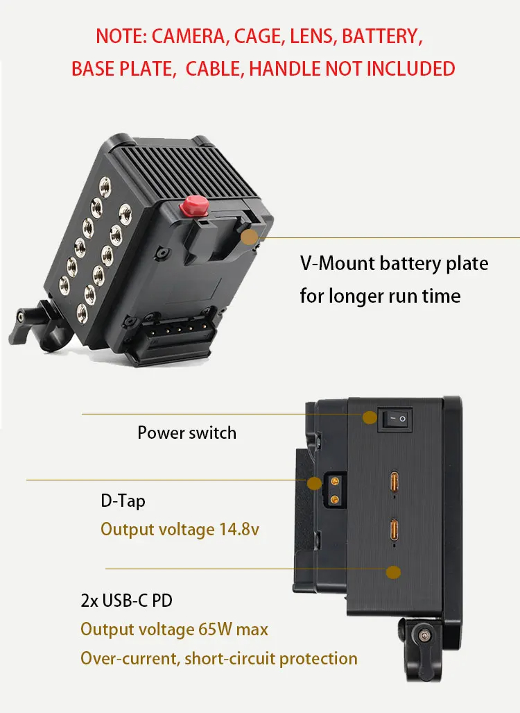 FusionRig Mini กล้องกรงโมดูลขยาย cineback lite V mount | Shopee Thailand