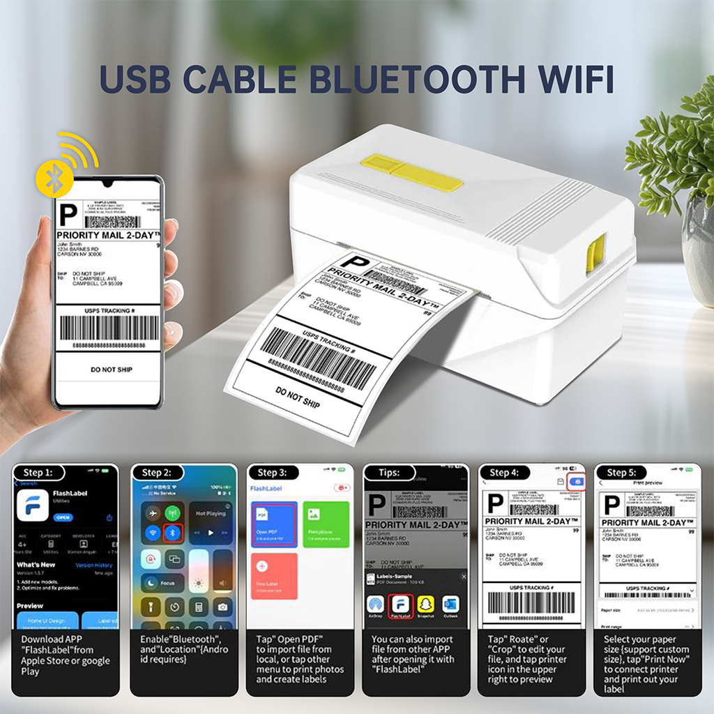 Flashlabel A318 เครื่องพิมพ์ความร้อน เครื่องพิมพ์ฉลากสินค้า บาโค้ด ...
