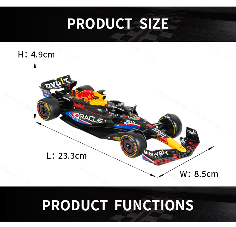 Bburago 1:24 Red Bull 2023 Racing RB19 #1 Austin Miami Grand Prix Max ...
