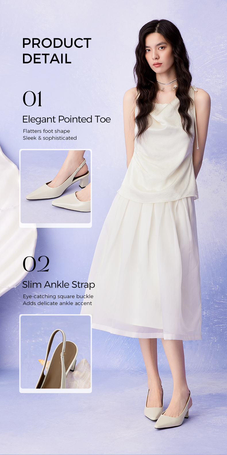 BASTO Women's Thick Heels Court Shoes/Sandals รองเท้าส้นสูง รองเท้าแตะ ...