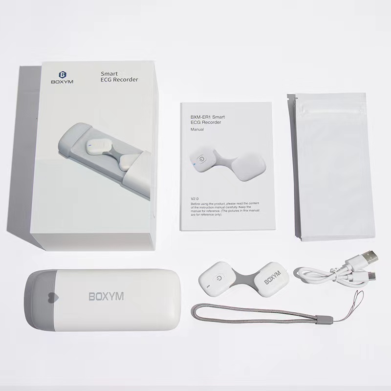 YONKER 36 ชั่วโมง Heart Rate ECG EKG บลูทูธชาร์จ Holter ECG Monitor การ ...