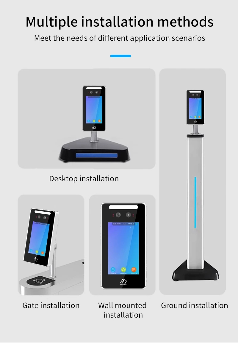 4in TCP/IP Wifi Dynamic Face Time Attendance Access Control Biometric ...