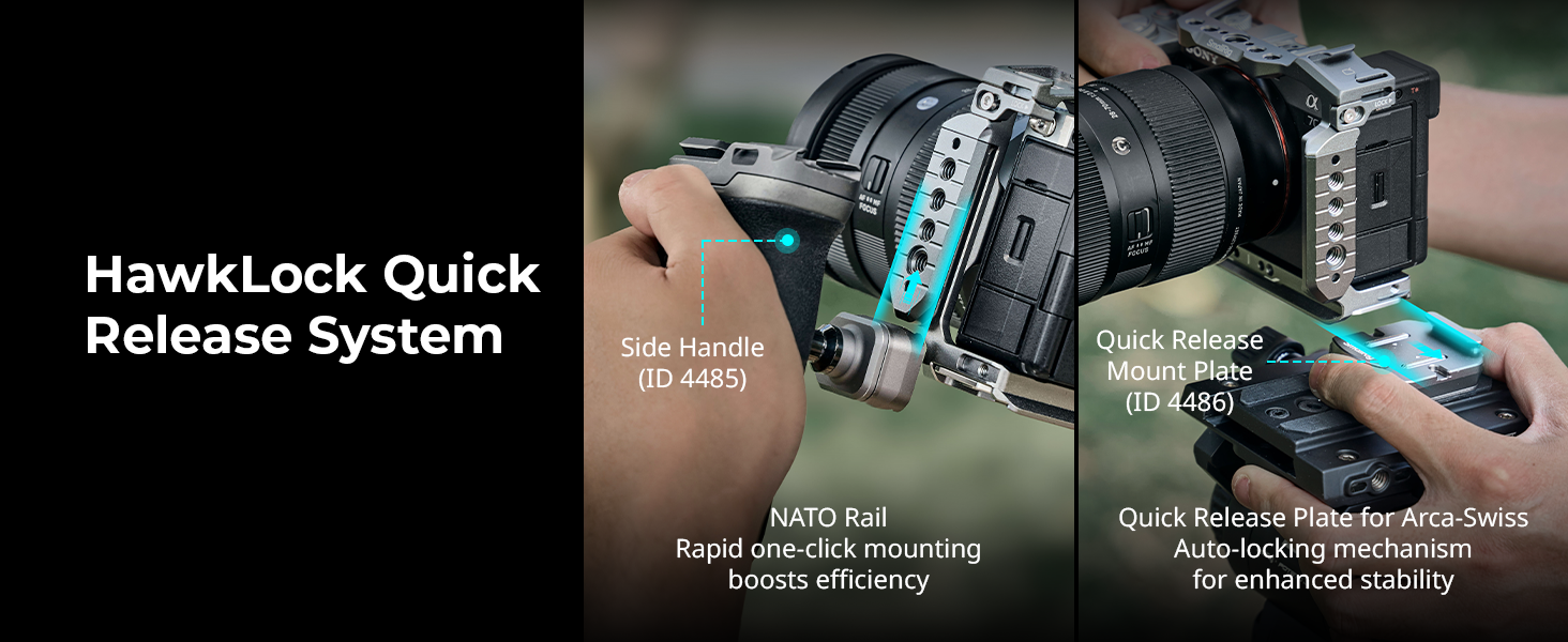Smallrig กล้องกรงสําหรับ Sony Alpha 7C II / 7CR, "HawkLock" Quick ...