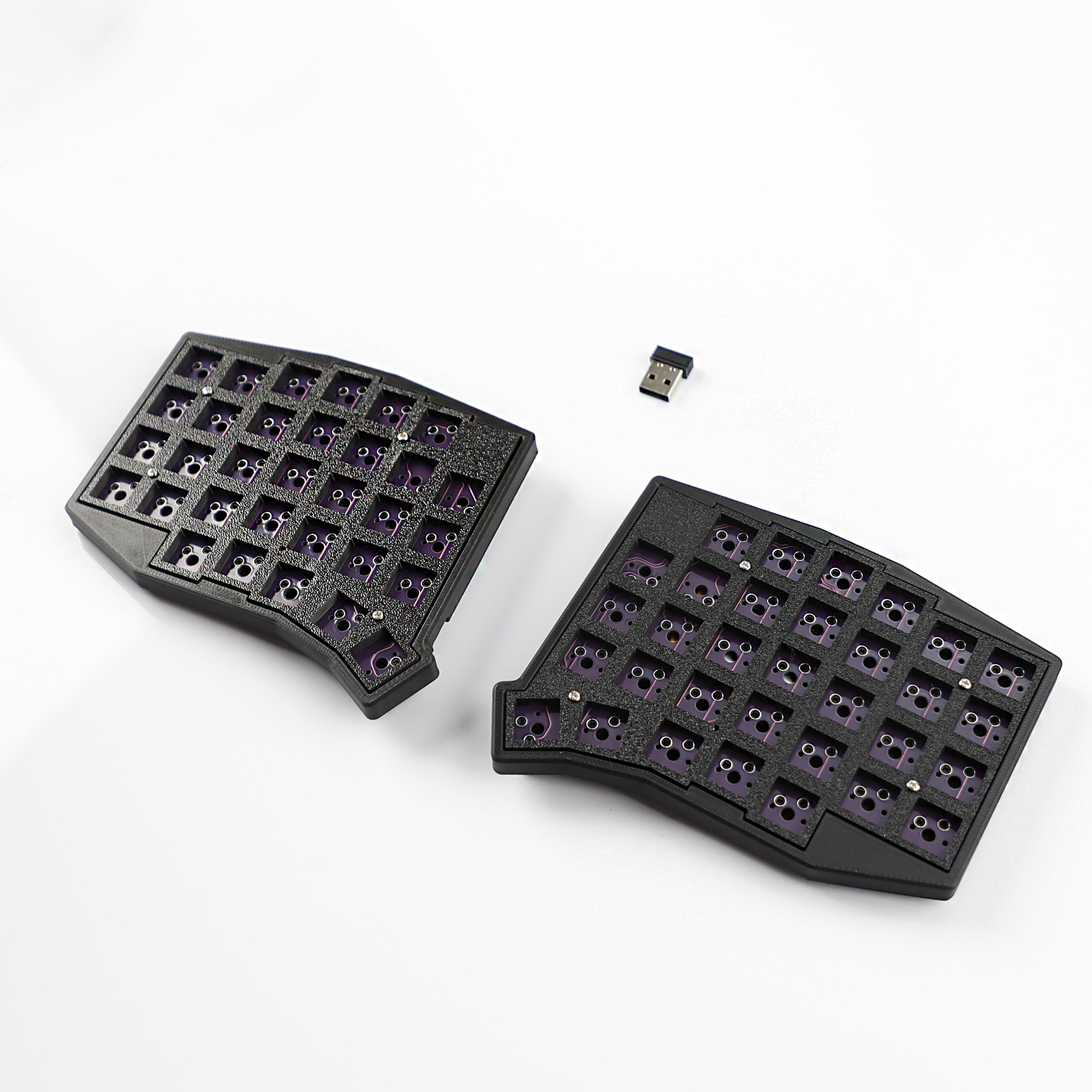 YMDK Sofle 2.4Ghz Wireless Split 64 Ergonomic Hotswappable 60% เค้าโครง ...