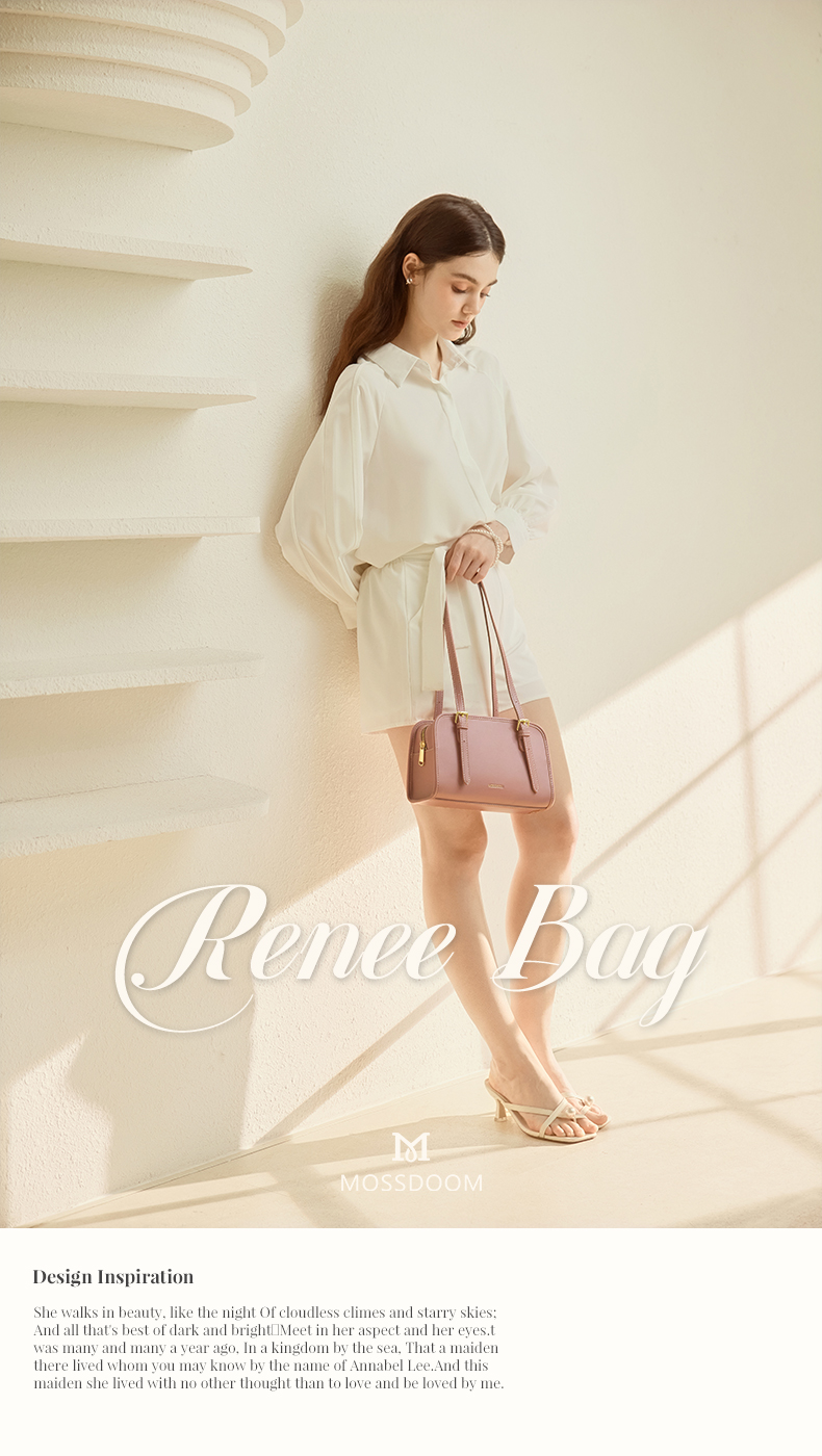 MOSSDOOM Renee Bag กระเป๋าสะพายไหล่แฟชั่นยอดนิยม สไตล์เรียบหรู | Shopee ...
