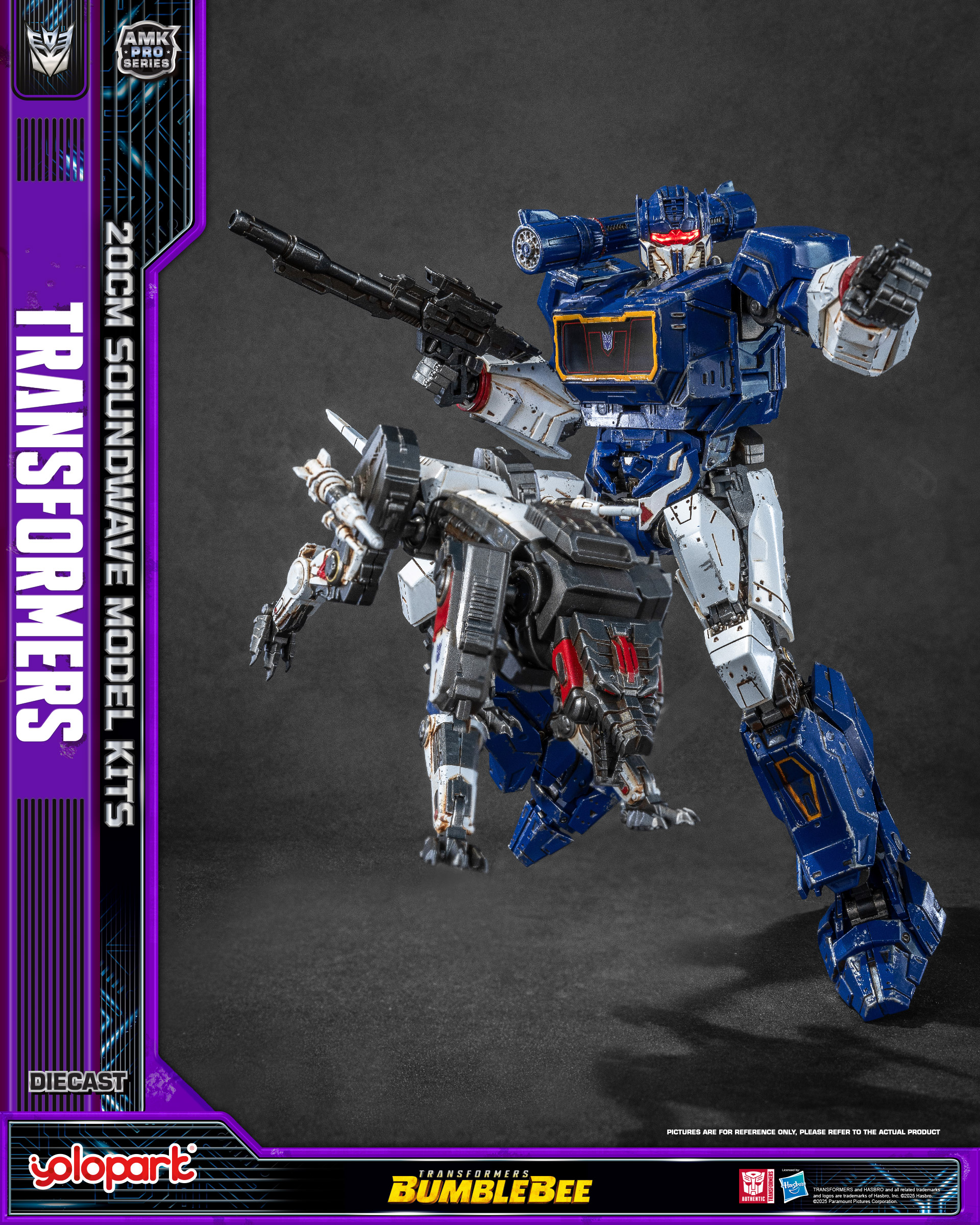 YOLOPARK AMK Pro Series Transformers:Bumblebee Soundwave 20cm Model Kit ...