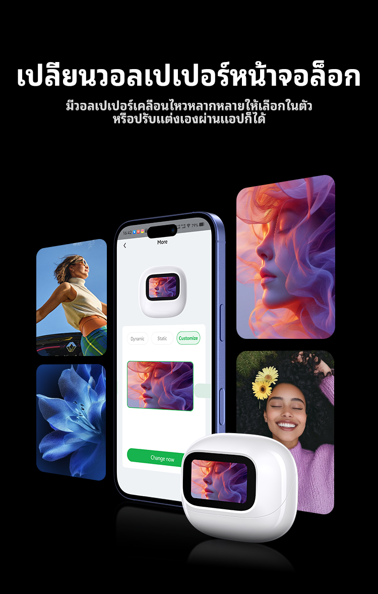 UGREEN Clipbuds Magic หูฟังบลูทูธคลิปหนีบ หน้าจอสัมผัสอัจฉริยะ Bluetooth 5.4 ความหน่วงต่ำ ใช้งานได้นาน 30 ชั่วโมง กันน้ำระดับ IPX5