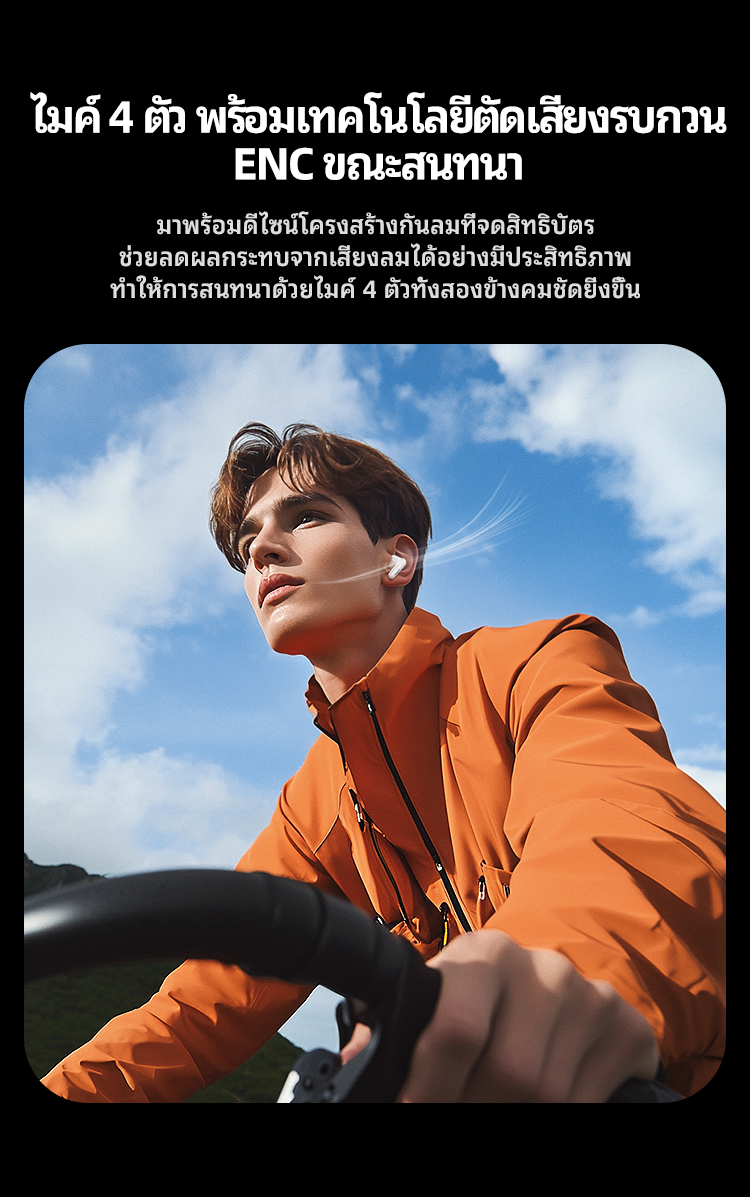 UGREEN Clipbuds Magic หูฟังบลูทูธคลิปหนีบ หน้าจอสัมผัสอัจฉริยะ Bluetooth 5.4 ความหน่วงต่ำ ใช้งานได้นาน 30 ชั่วโมง กันน้ำระดับ IPX5