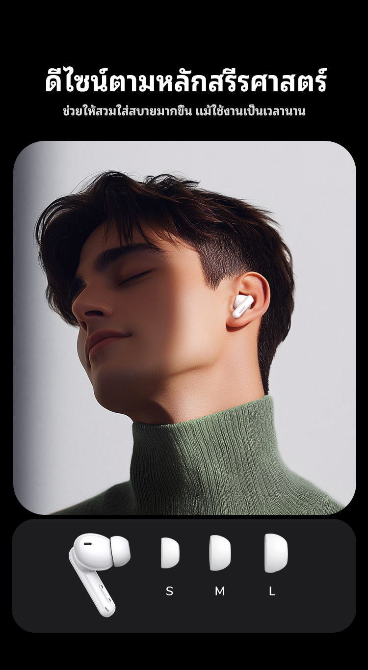UGREEN Clipbuds Magic หูฟังบลูทูธคลิปหนีบ หน้าจอสัมผัสอัจฉริยะ Bluetooth 5.4 ความหน่วงต่ำ ใช้งานได้นาน 30 ชั่วโมง กันน้ำระดับ IPX5