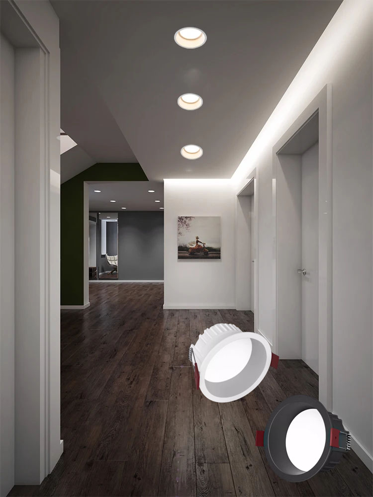Dimmable Pin Light Led โคมไฟเพดานแผงดาวน์ไลท์ฝังลึก Antiglare แคบ ...