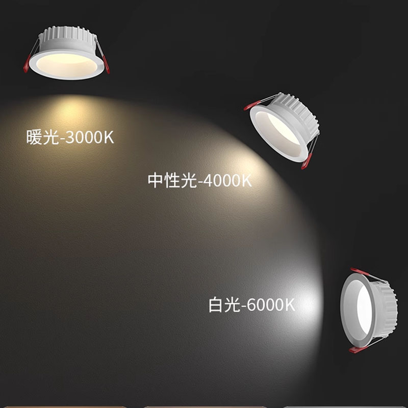 Dimmable Pin Light Led โคมไฟเพดานแผงดาวน์ไลท์ฝังลึก Antiglare แคบ ...
