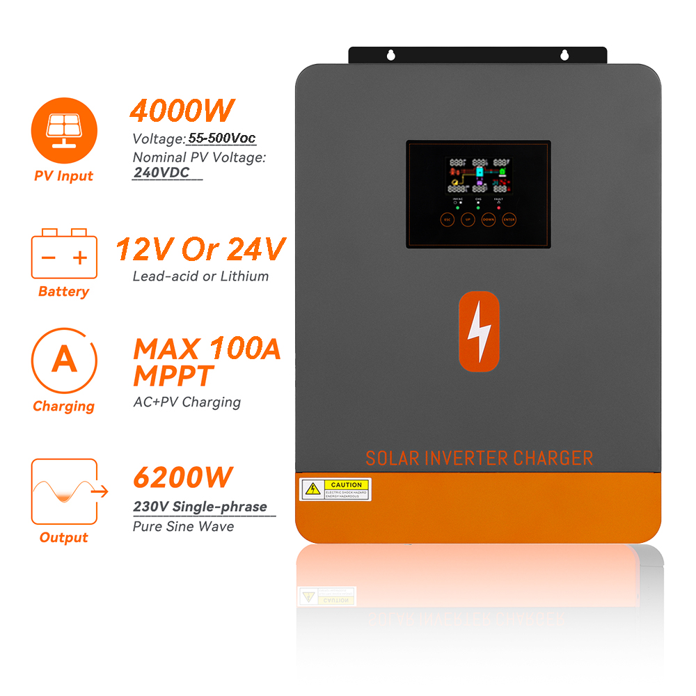 ร้านค้าอย่างเป็นทางการPowMr MPPT 4.2KW Solar Hybrid Inverter ในตัว 100A ...