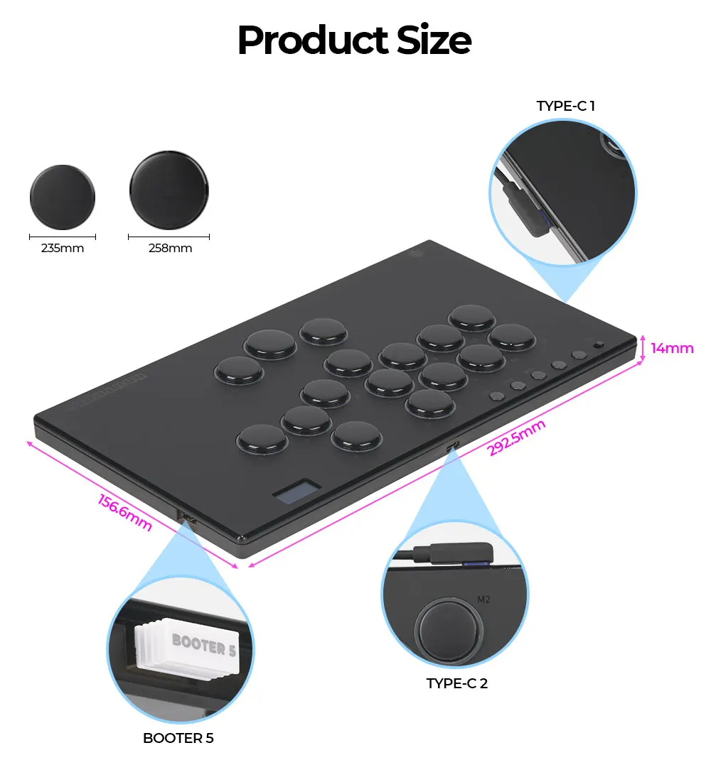 Haute42- COSMOX E16 Mirrored สําหรับซ้าย-Hander Leverless Controller จอ ...