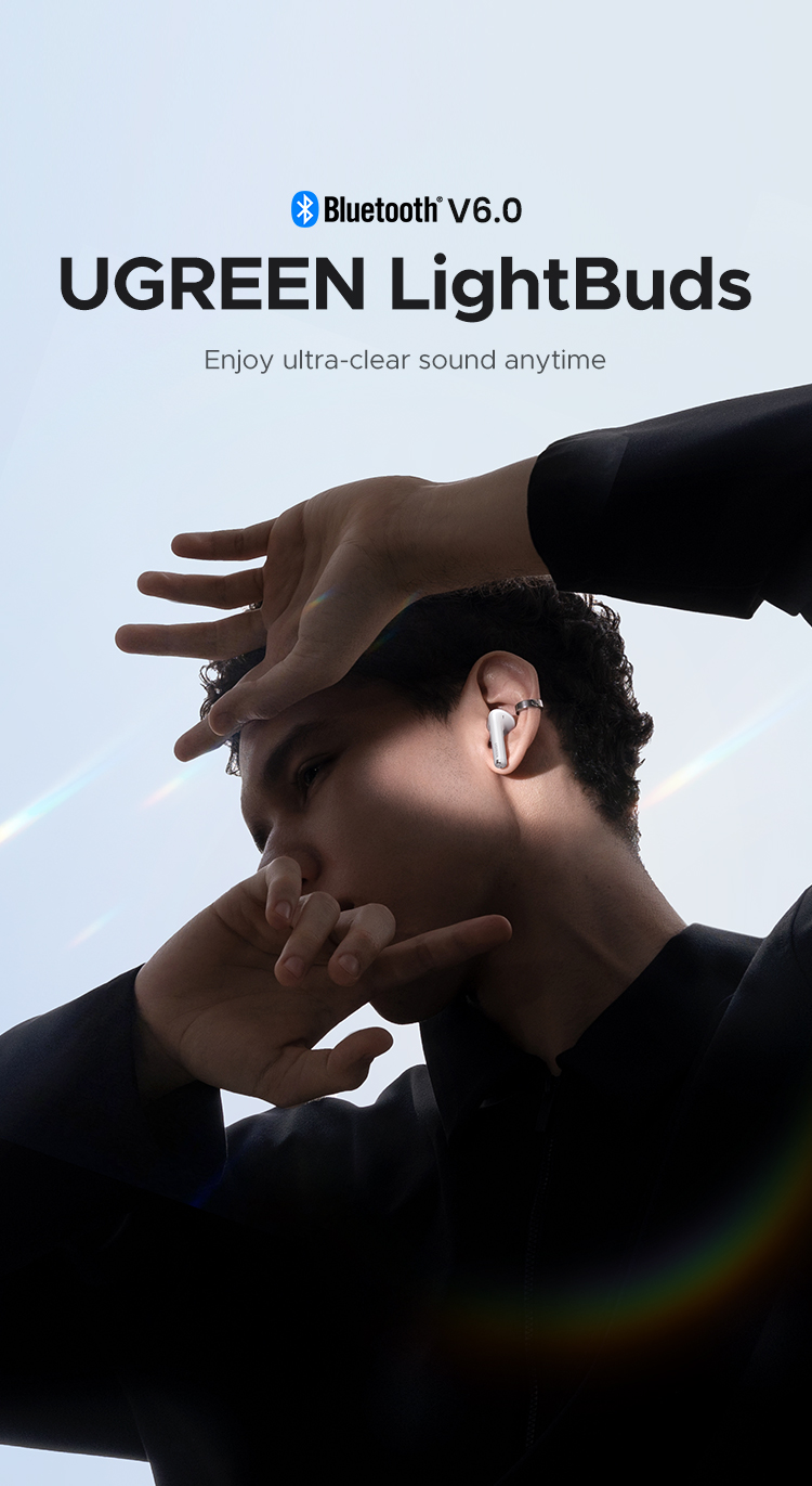 UGREEN LightBuds Bluetooth 6.0 หูฟังชนิดใส่ในหูเวลาเล่น 35 ชม. หูฟังไร้ ...