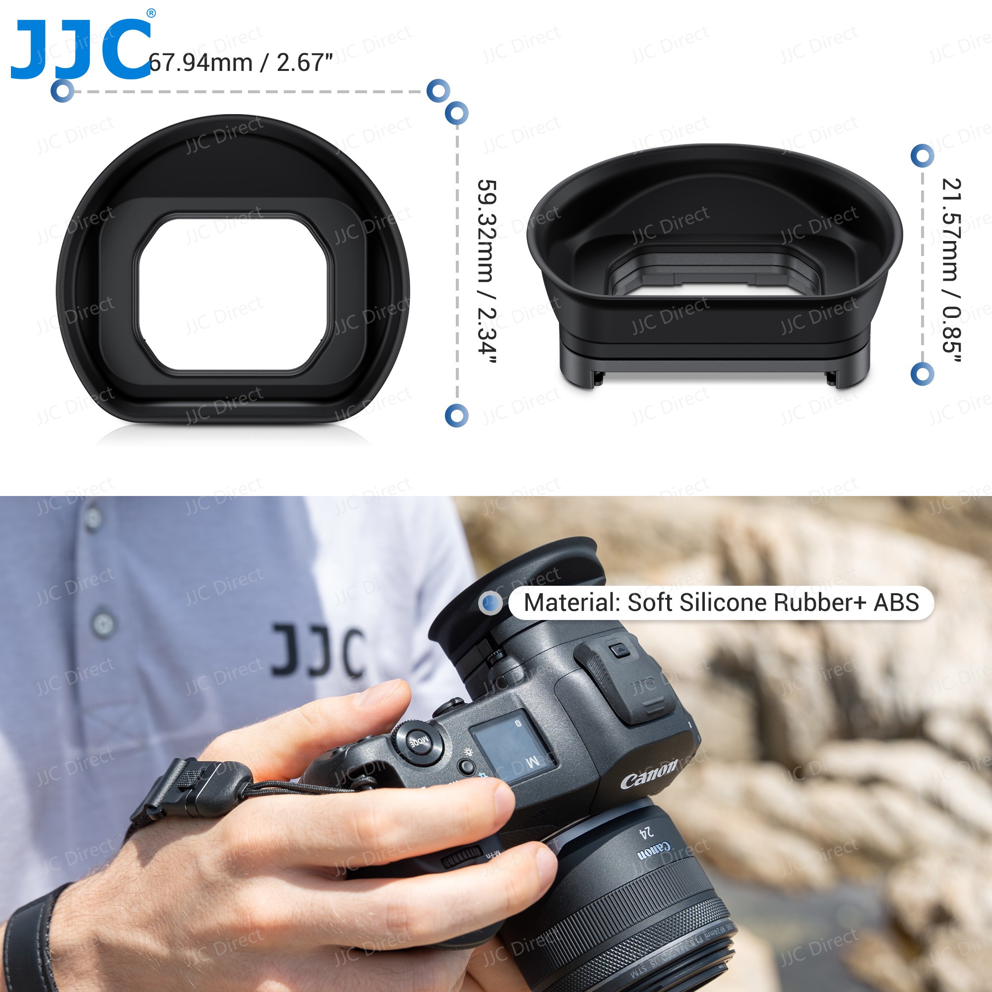 JJC Camera Eyecup ยางรองตากล้อง Canon EOS R1 กล้อง Eyeshade Protector ...