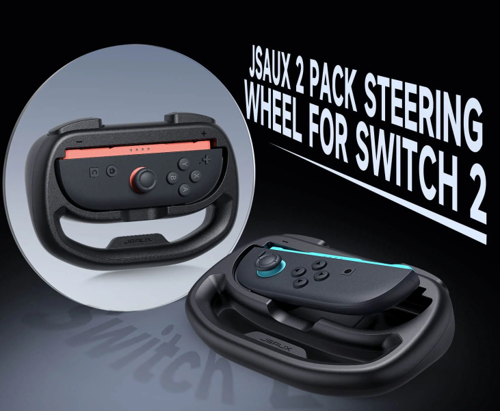JSAUX พวงมาลัย Joy-Con Nintendo Switch 2 Controller Steering Wheel พวง ...