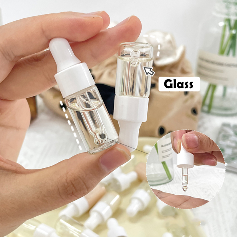 2/3/5ml Mini Glass dropper Portioning Bottle Travel Portable Essence ...