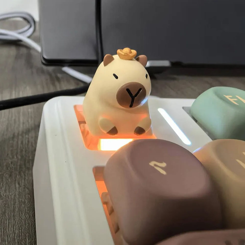Beaver Keycap น่ารักการ์ตูนสร้างสรรค์ MX สวิทช์ 3D Mechanical Handmade ...