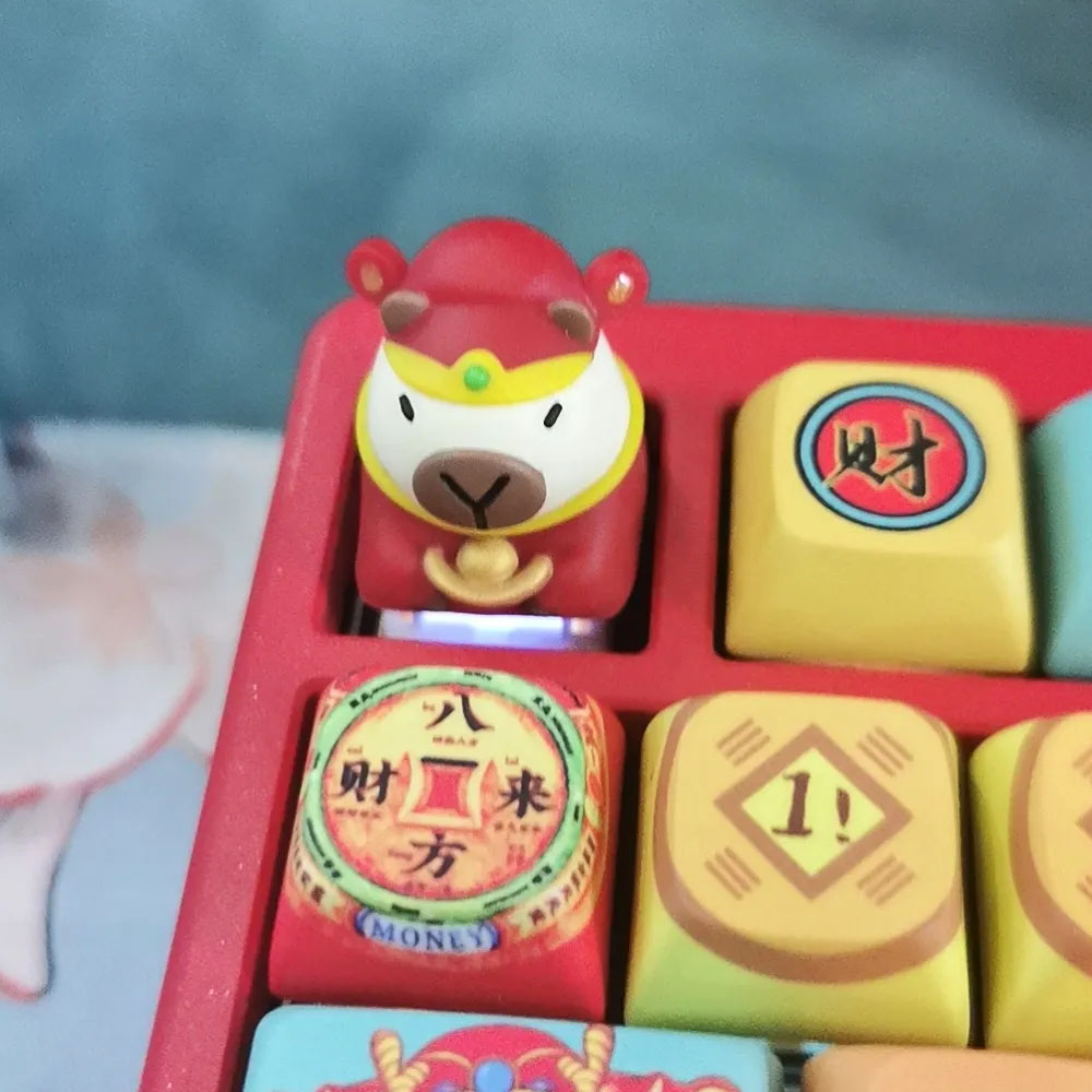 กาแฟ Capybara Keycap น่ารักการ์ตูน MX สวิทช์ 3D Mechanical Handmade เร ...
