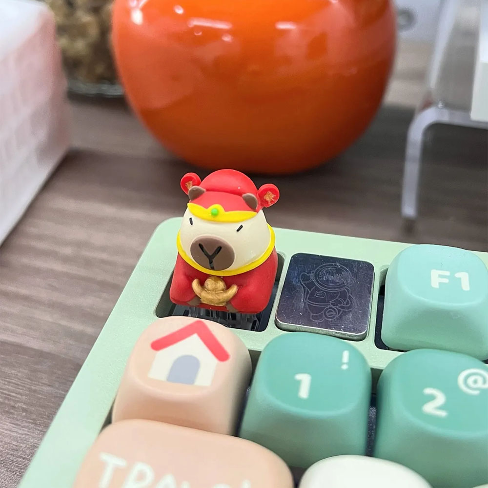 กาแฟ Capybara Keycap น่ารักการ์ตูน MX สวิทช์ 3D Mechanical Handmade เร ...